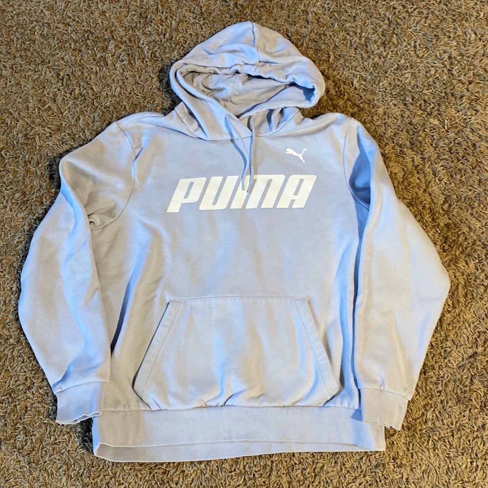 Puma hoodie medium light blue